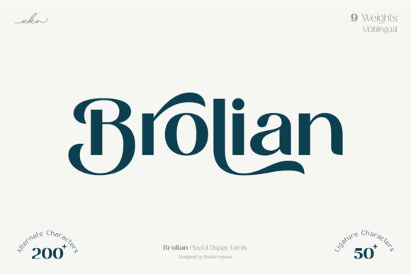 Brolian: A Playful Yet Polished Display Font for Small Business Branding