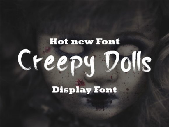 Creepy Dolls Font: Spooky Charm for Handmade Labels & Printables