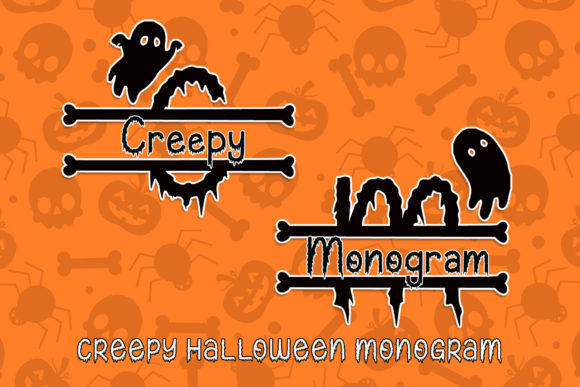 Creepy Halloween Monogram: A Decorative Font for Memorable Branding