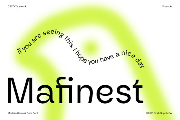 Mafinest: A Modern Grotesk Sans Serif for Real Branding Work