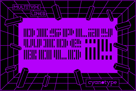 MultiType Lines Display Wide Bold 2: A Pixel-Playful Display Font for Digital Brands
