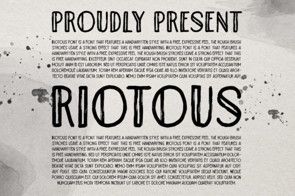 Riotous: A Display Font That Makes Your Headlines Pop