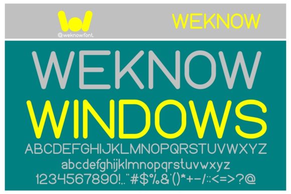 Weknow Windows: A Display Font with Quiet Confidence