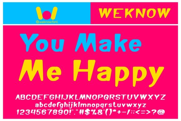 You Make Me Happy Font: Whimsical Display Type for Handmade Brands
